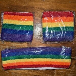 Rainbow sweat bands